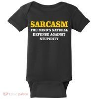 Sarcasm The Mind's Natural Defense Baby Bodysuit thumb 0