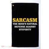 Sarcasm The Mind's Natural Defense Golf Towel thumb 0