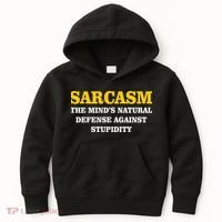 Sarcasm The Mind's Natural Defense Kids Hoodie thumb 0