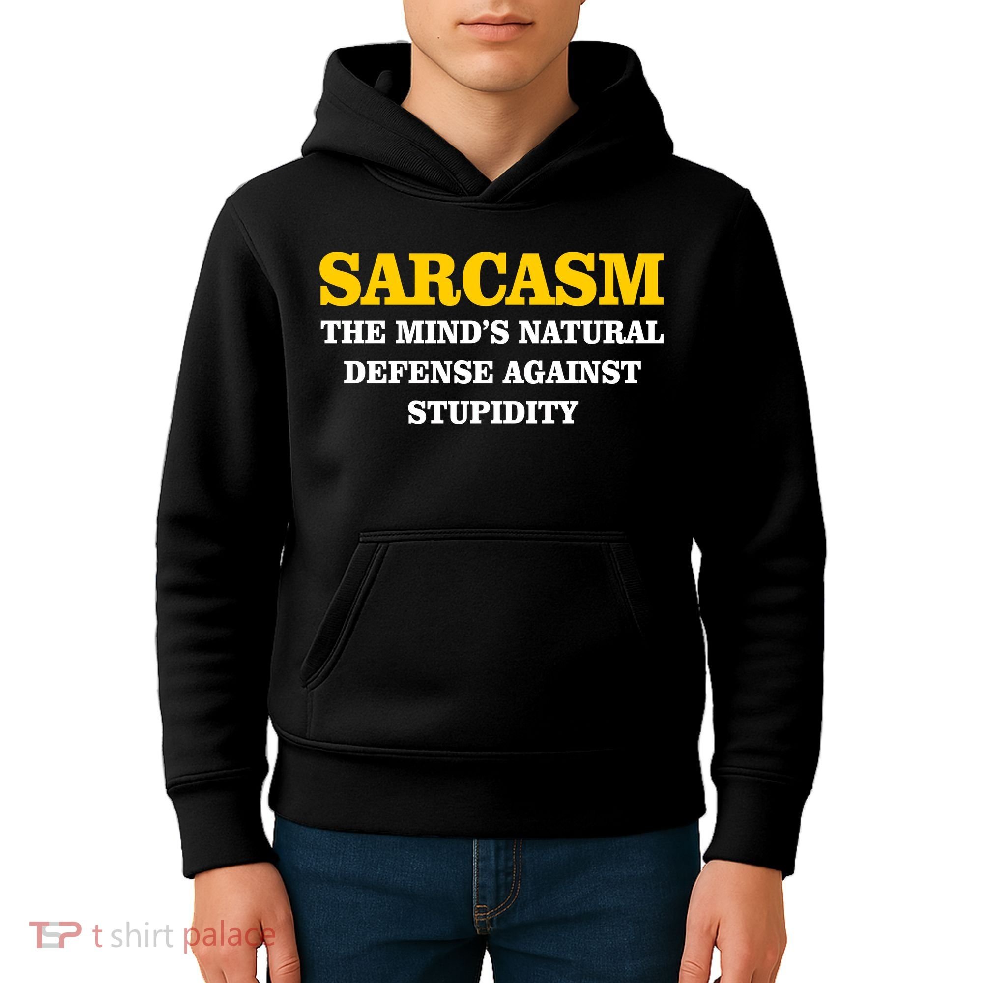 Sarcasm The Mind's Natural Defense Kids Hoodie