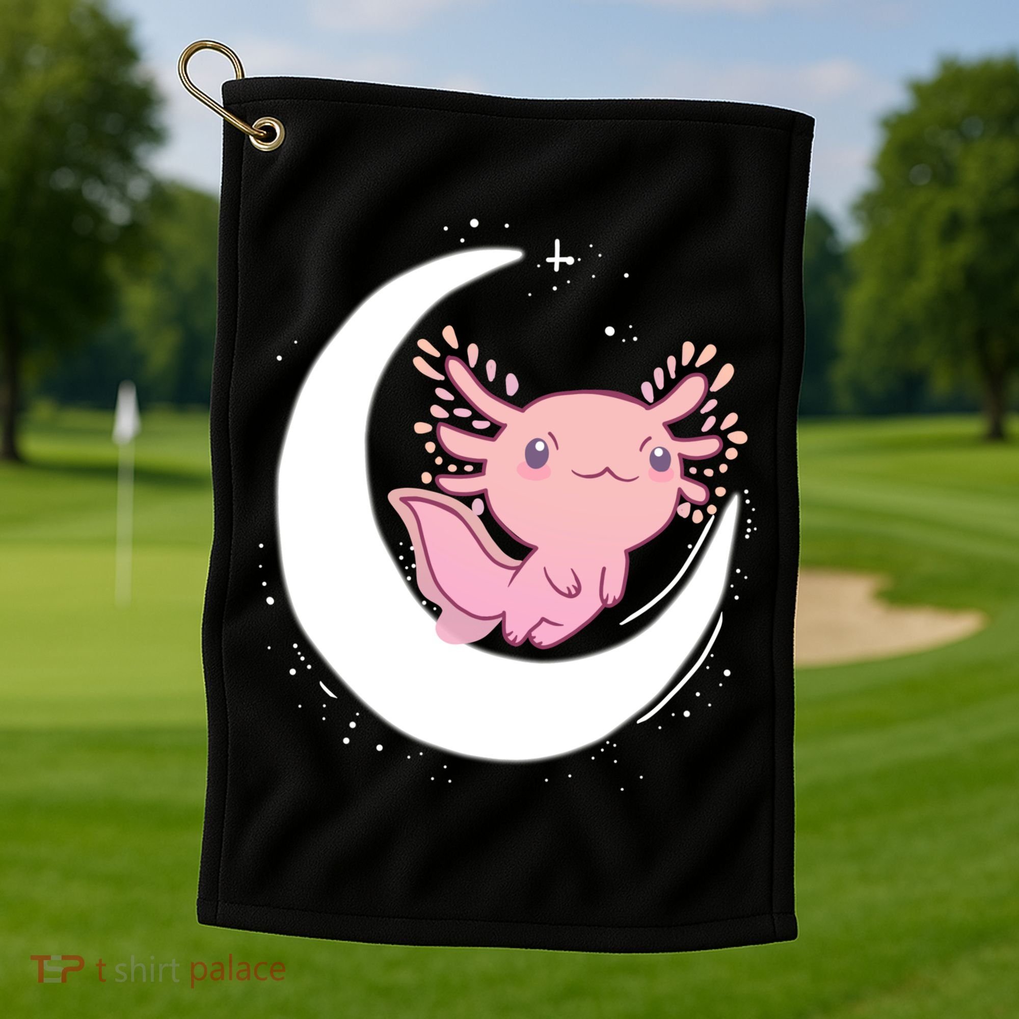 Space Axolotl Golf Towel