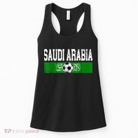 Saudi Arabia Saudis Flag Soccer Jersey Football Lovers Women's Tank Top thumb 0