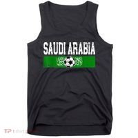 Saudi Arabia Saudis Flag Soccer Jersey Football Lovers Tank Top thumb 0