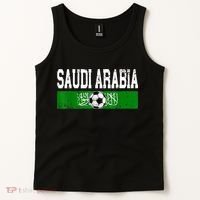 Saudi Arabia Saudis Flag Soccer Jersey Football Lovers Tank Top thumb 2