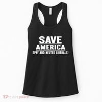 Save America Spay And Neuter Liberals Women's Tank Top thumb 0