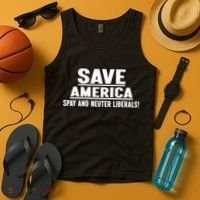 Save America Spay And Neuter Liberals Tank Top thumb 4