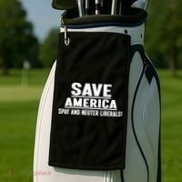 Save America Spay And Neuter Liberals Golf Towel thumb 2