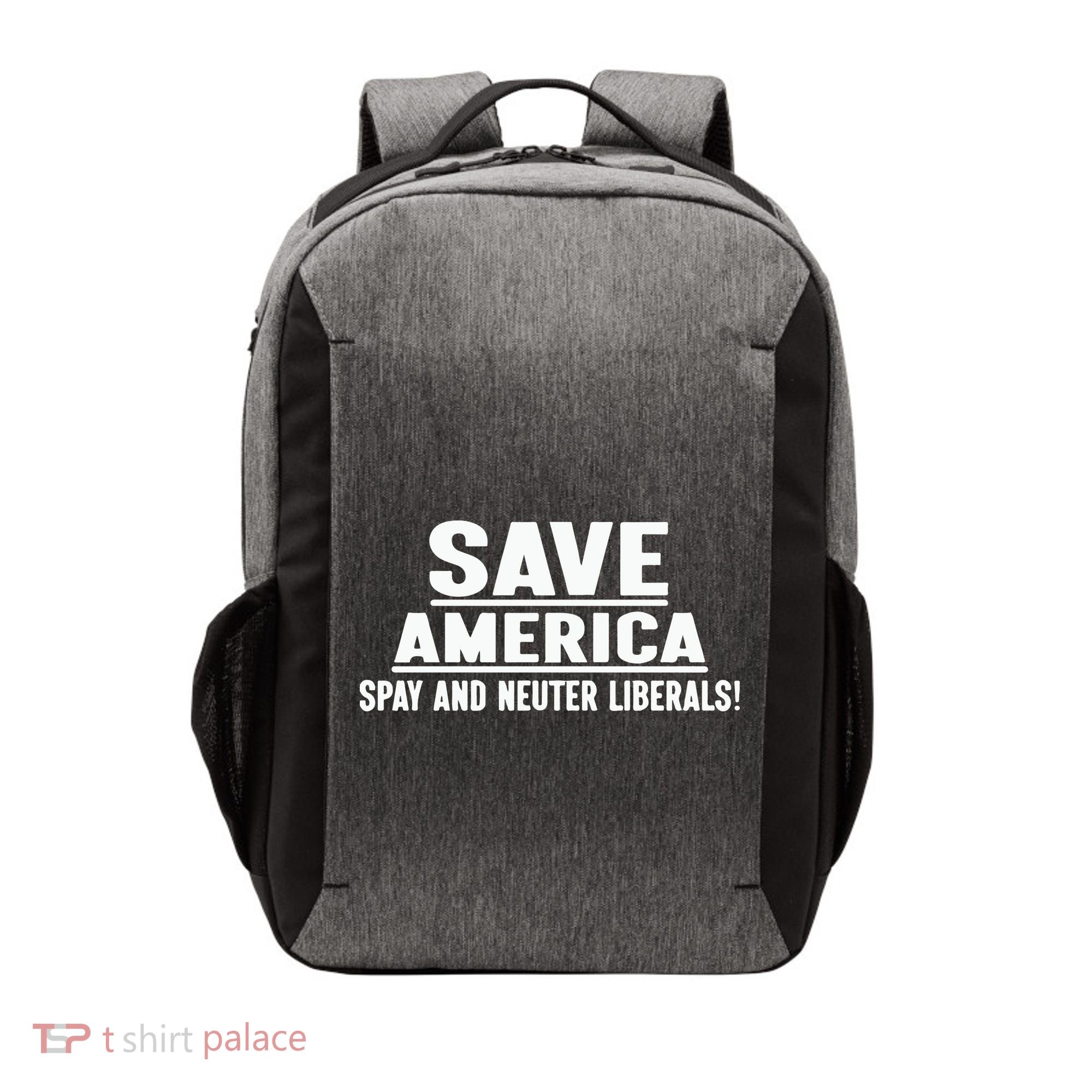 Save America Spay And Neuter Liberals Vector Backpack