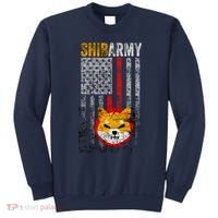 Shiba Army, Shiba Inu Coin With American Flag Sweatshirt thumb 0