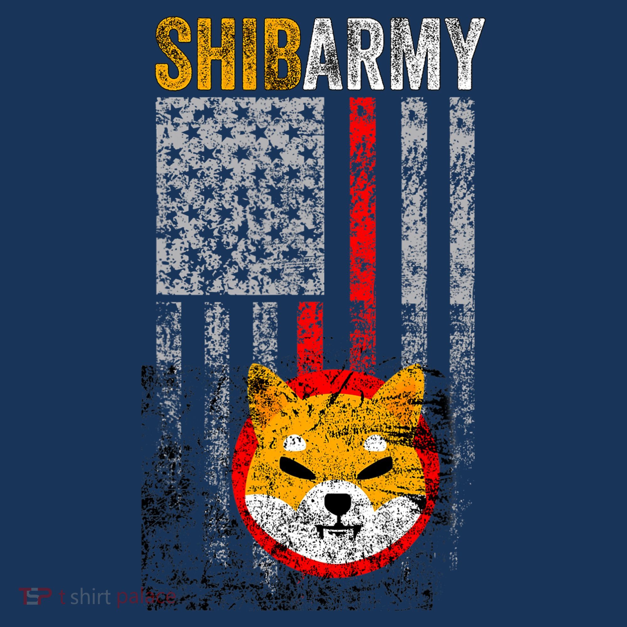 Shiba Army, Shiba Inu Coin With American Flag Sweatshirt