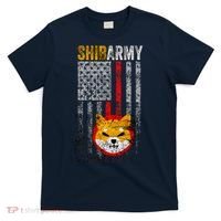 Shiba Army, Shiba Inu Coin With American Flag T-Shirt thumb 0