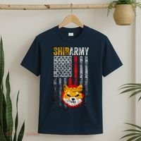 Shiba Army, Shiba Inu Coin With American Flag T-Shirt thumb 2