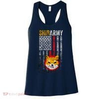 Shiba Army, Shiba Inu Coin With American Flag Women's Tank Top thumb 0