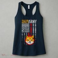 Shiba Army, Shiba Inu Coin With American Flag Women's Tank Top thumb 3