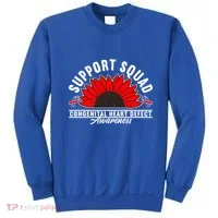 Support Awareness Squad I CHD Congenital Heart Defect Sweatshirt thumb 0