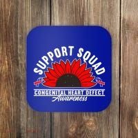 Support Awareness Squad I CHD Congenital Heart Defect Coaster thumb 0