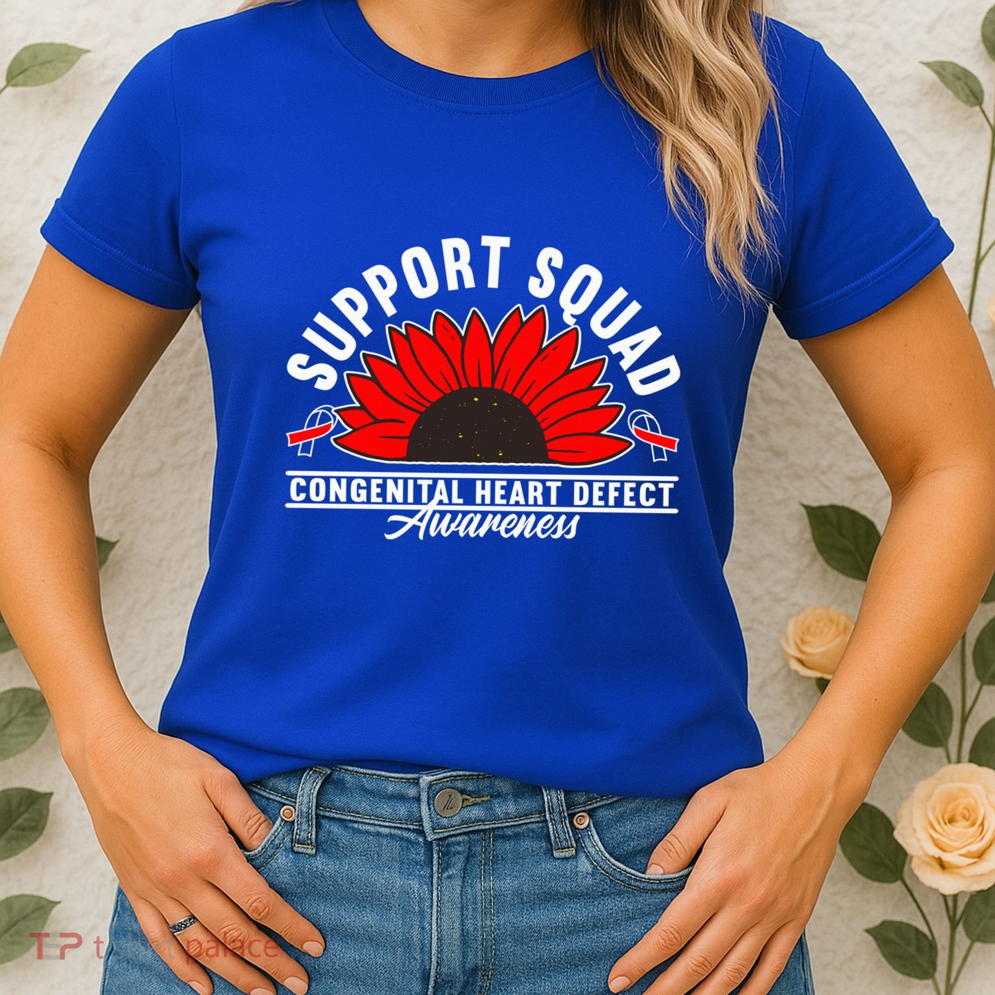 Support Awareness Squad I CHD Congenital Heart Defect Women's T-Shirt