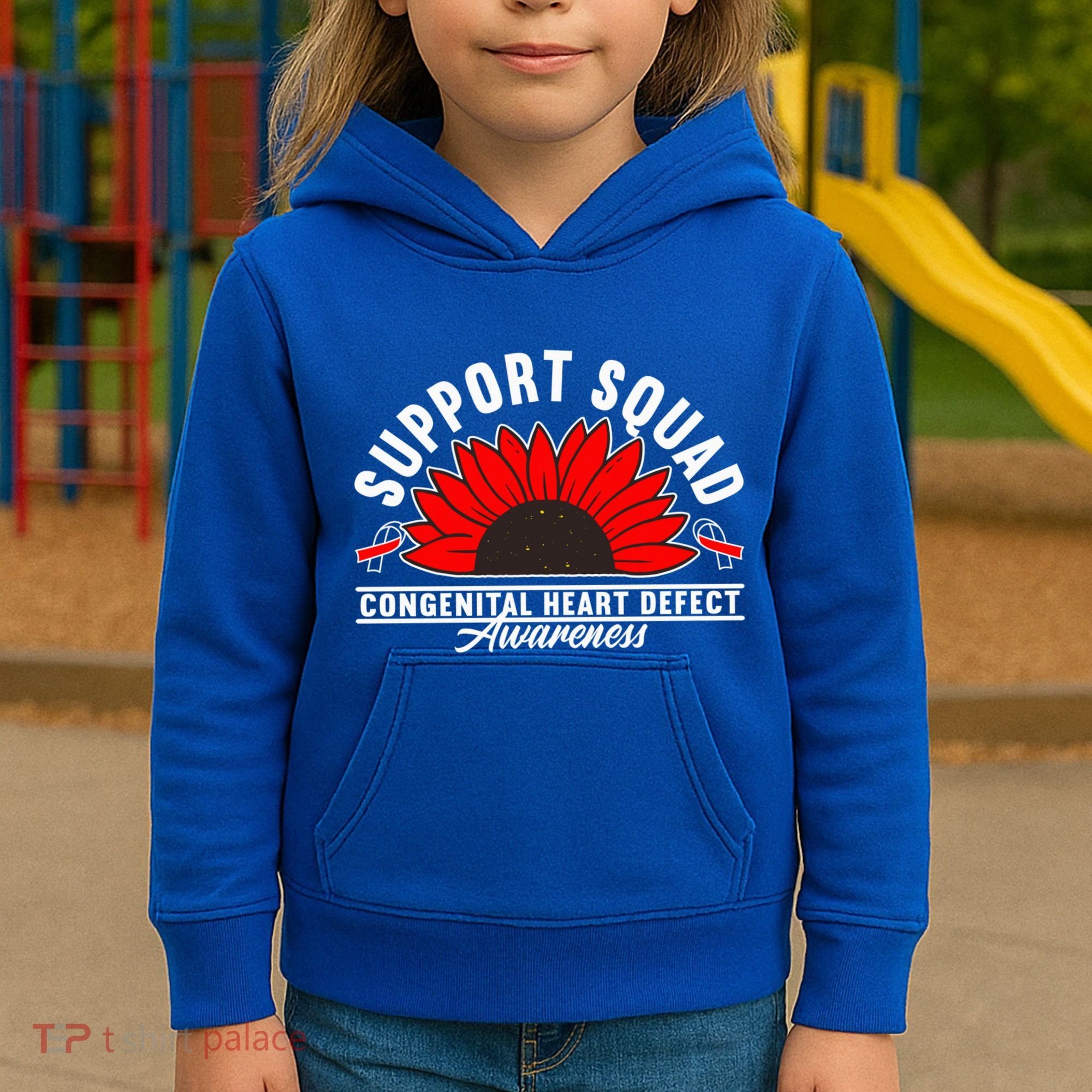 Support Awareness Squad I CHD Congenital Heart Defect Kids Hoodie