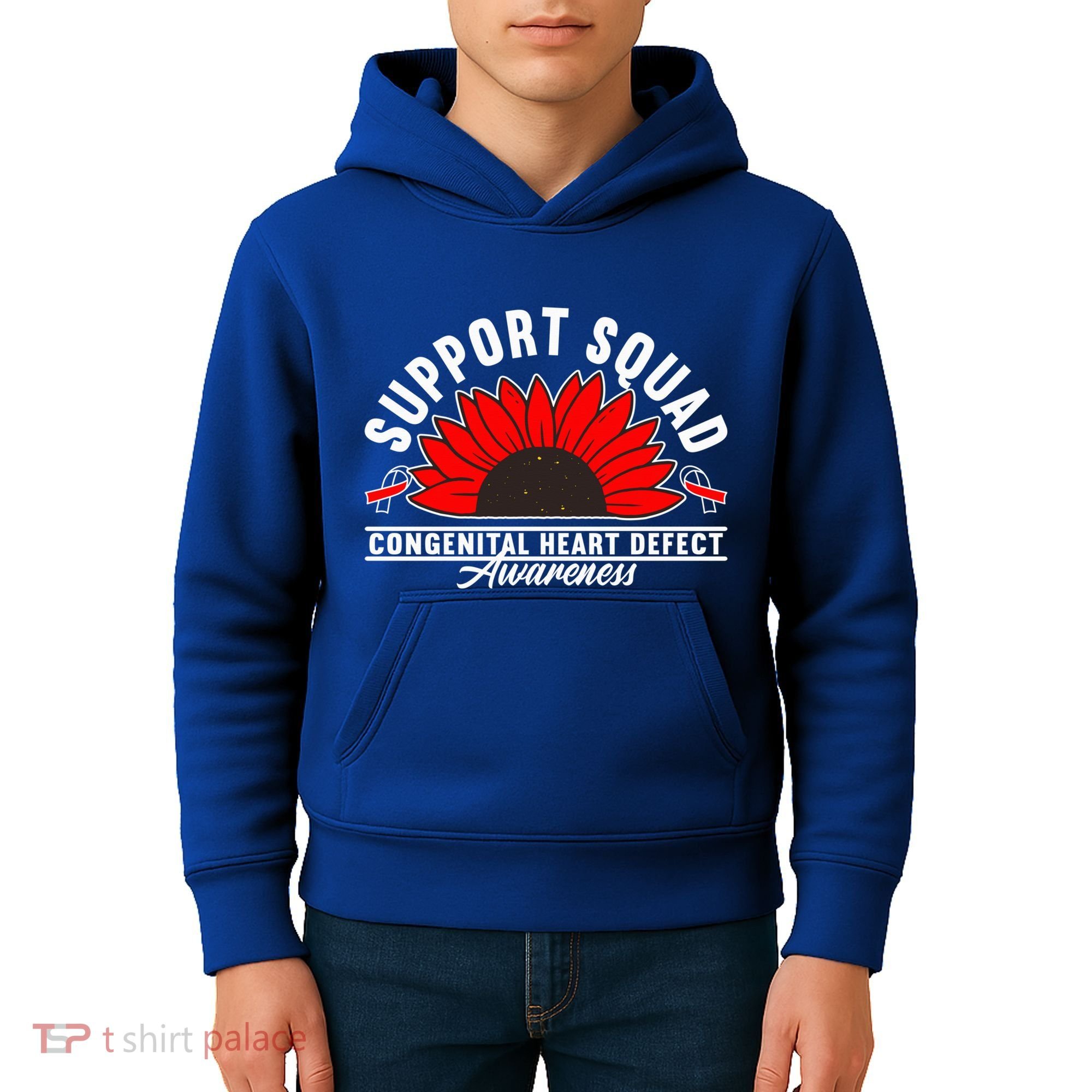 Support Awareness Squad I CHD Congenital Heart Defect Kids Hoodie