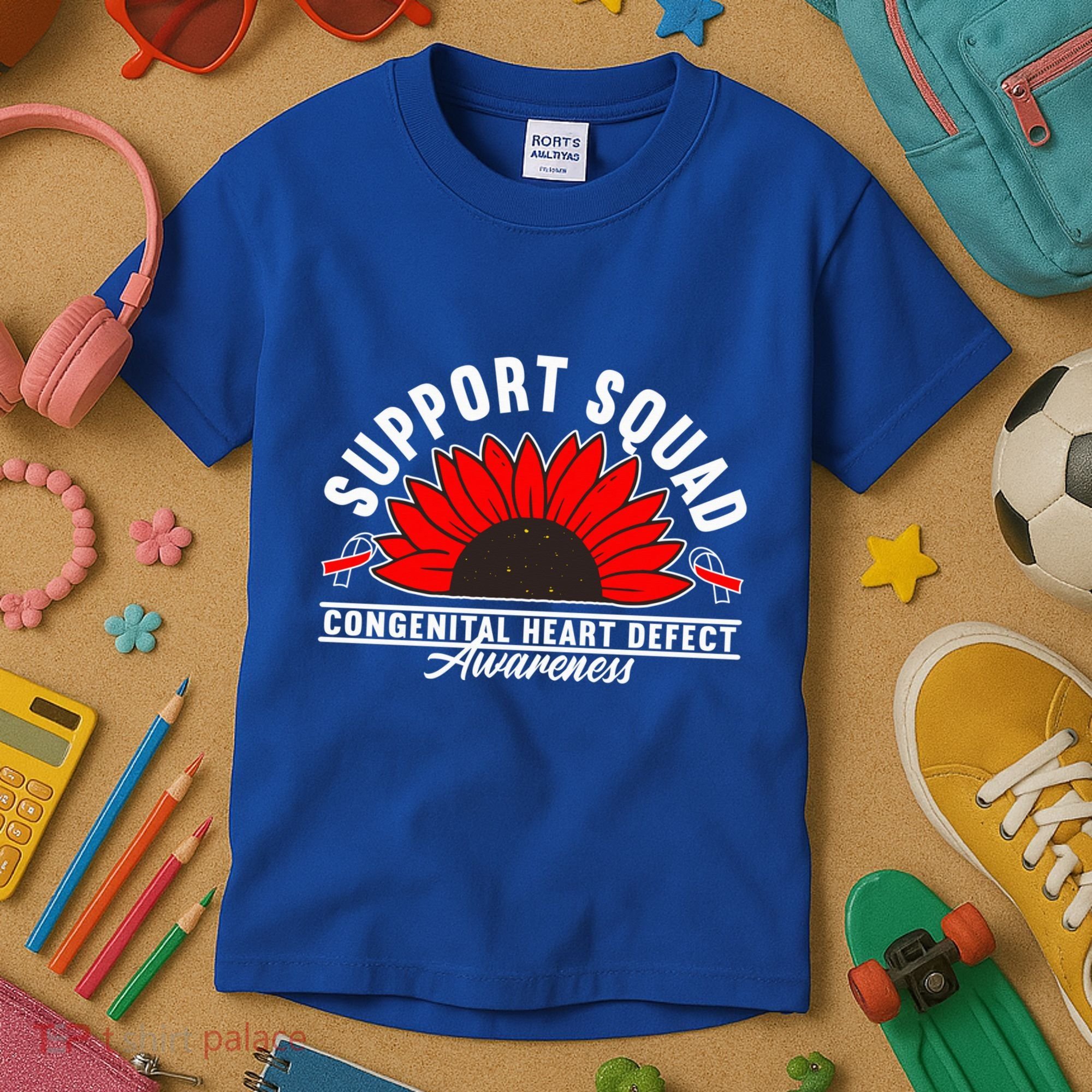 Support Awareness Squad I CHD Congenital Heart Defect Kids T-Shirt