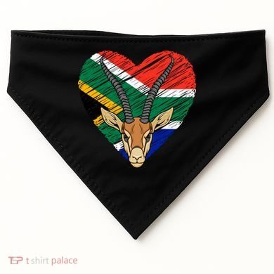 South African Springbok Flag USA-Made Doggie Bandana