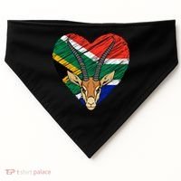 South African Springbok Flag USA-Made Doggie Bandana thumb 0