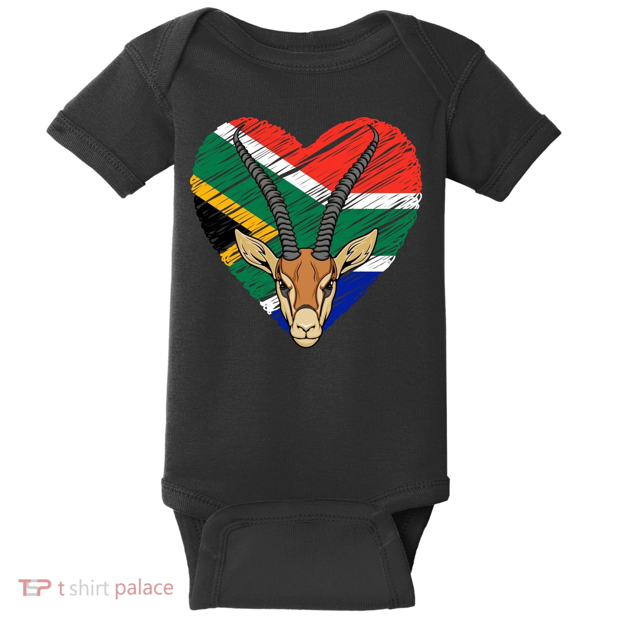 South African Springbok Flag Baby Bodysuit