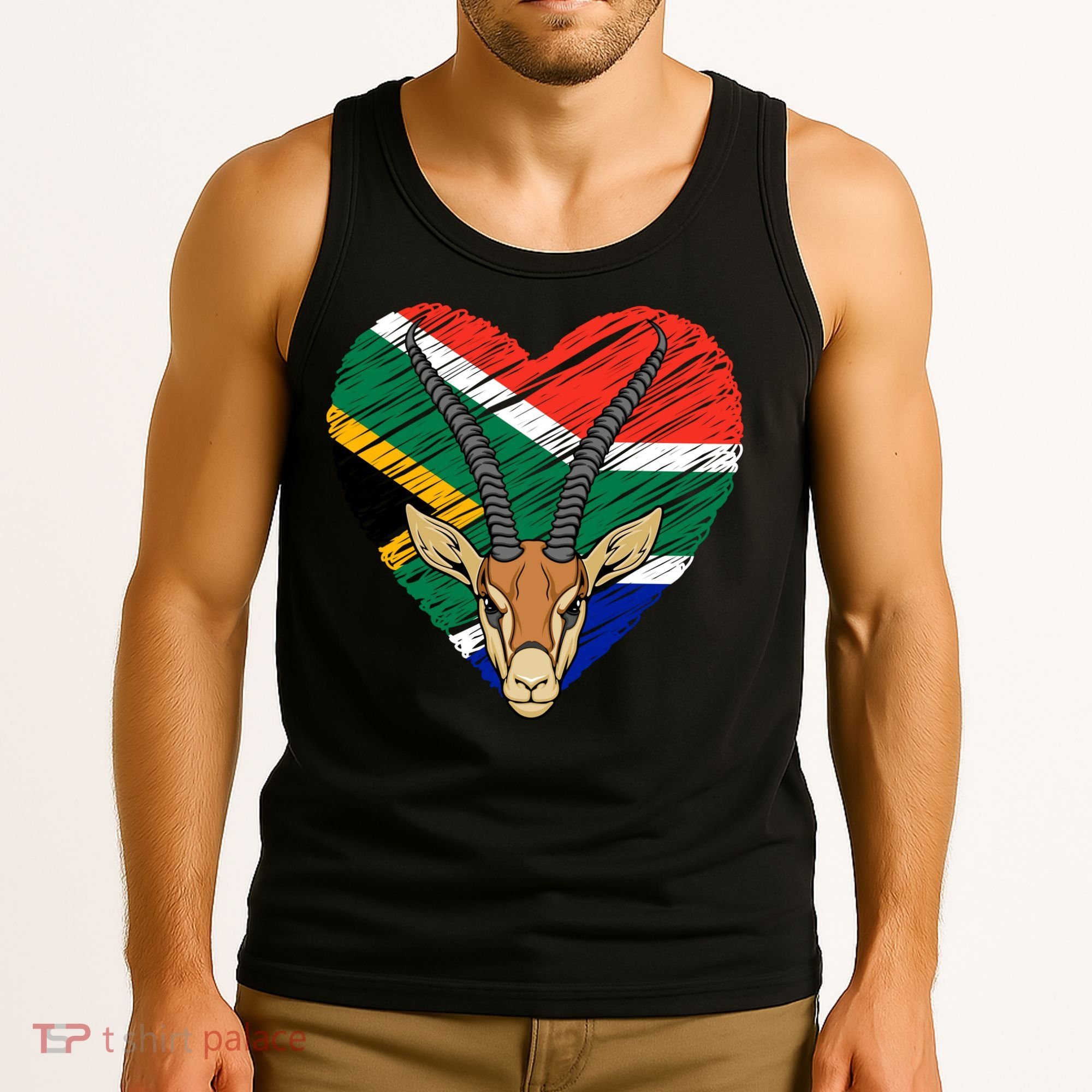South African Springbok Flag Tank Top