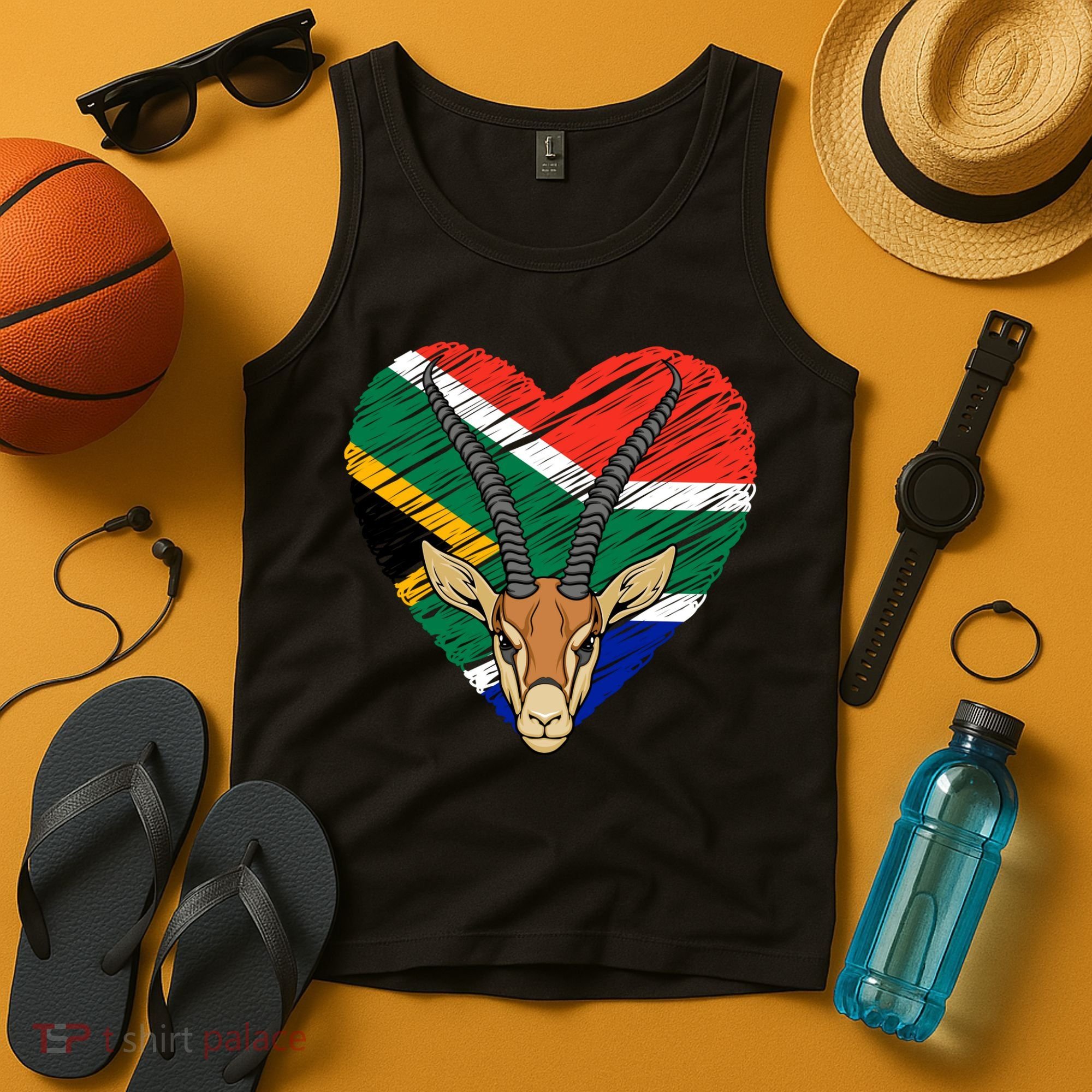 South African Springbok Flag Tank Top