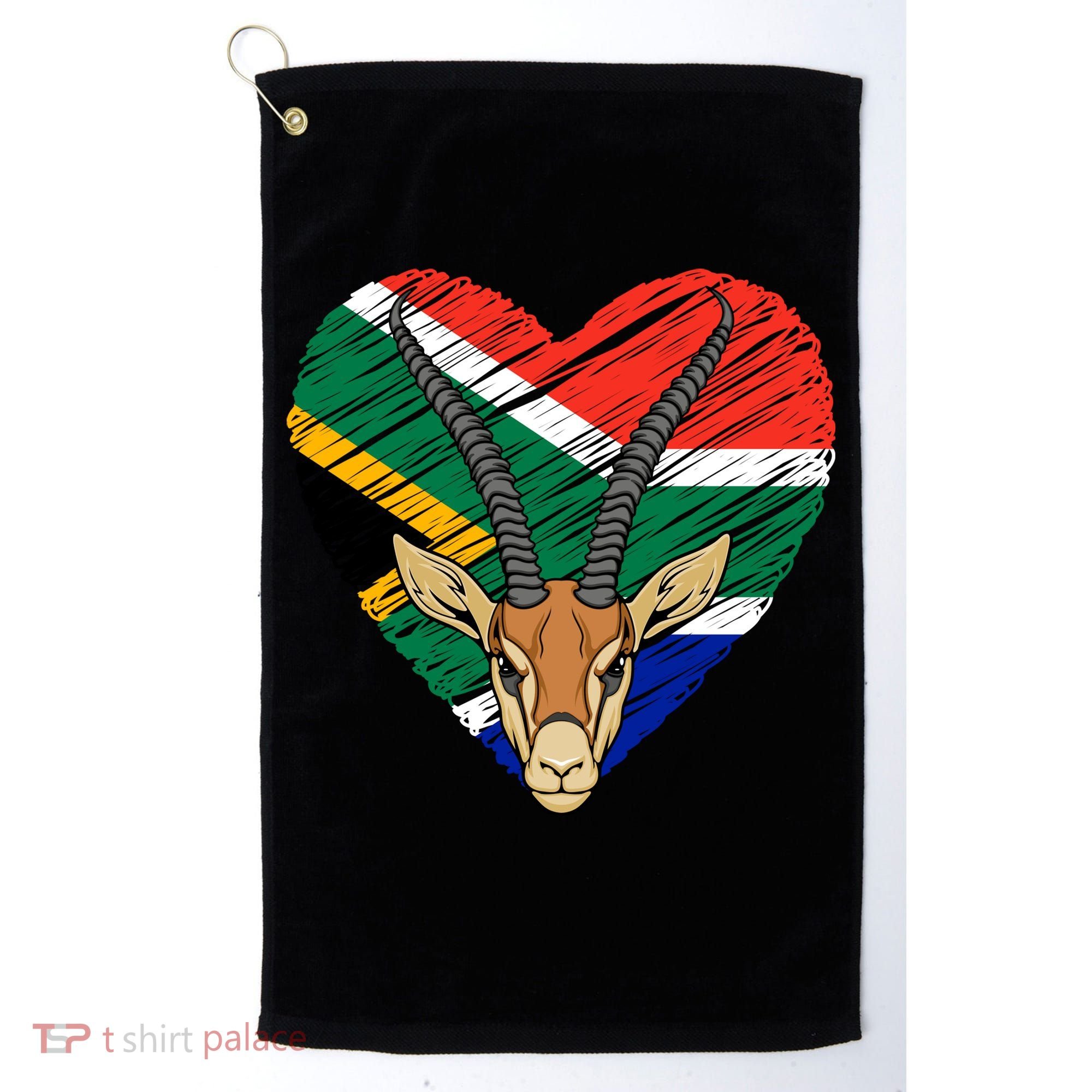 South African Springbok Flag Golf Towel