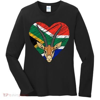 South African Springbok Flag Women's Long Sleeve Shirt