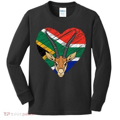 South African Springbok Flag Kids Long Sleeve Shirt
