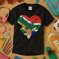 South African Springbok Flag Kids T-Shirt thumb 3