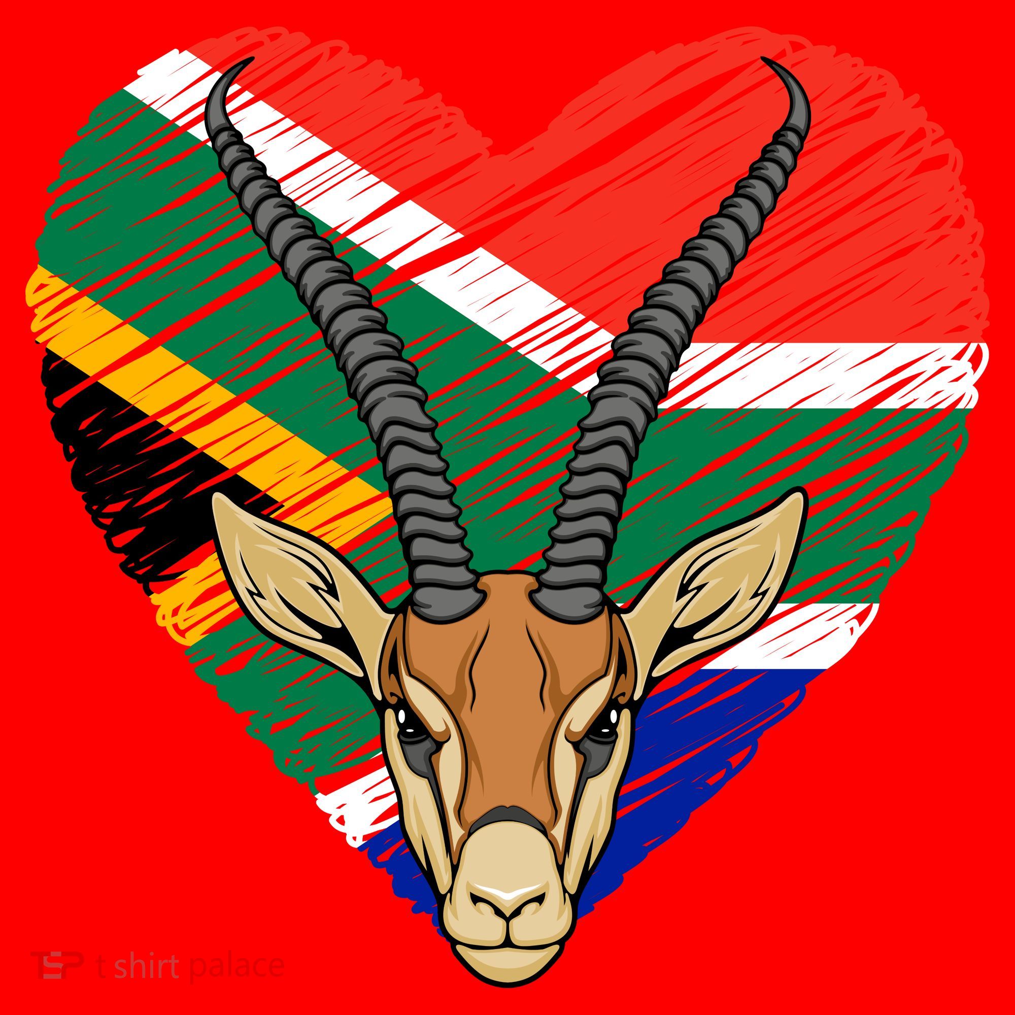 South African Springbok Flag Santa Hat
