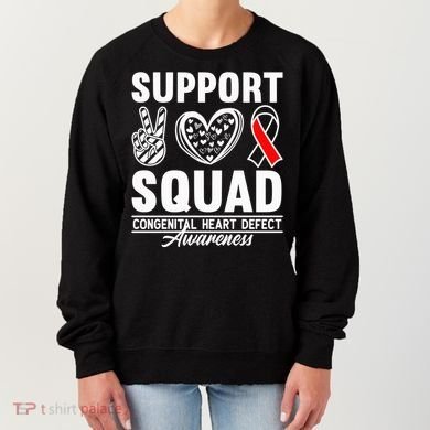 Support Awareness Squad I CHD Congenital Heart Defect Women's Sweatshirt