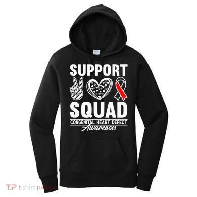 Support Awareness Squad I CHD Congenital Heart Defect Women's Hoodie