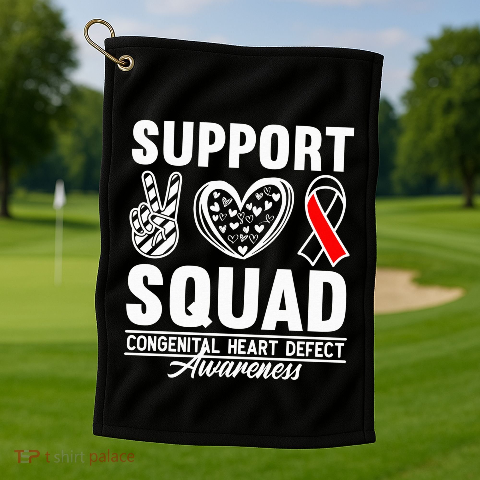 Support Awareness Squad I CHD Congenital Heart Defect Golf Towel