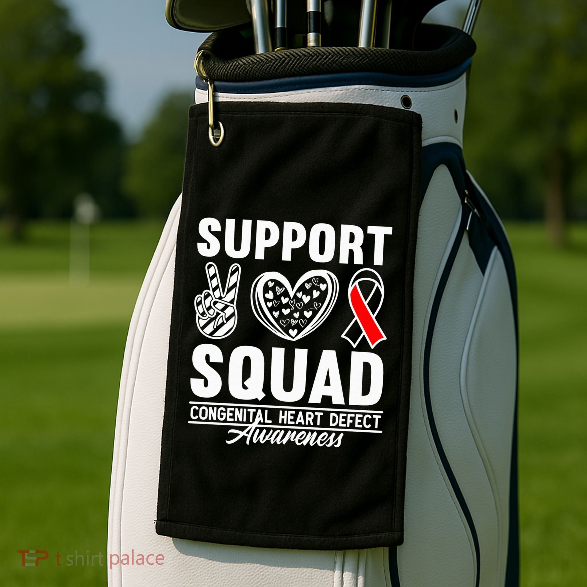 Support Awareness Squad I CHD Congenital Heart Defect Golf Towel