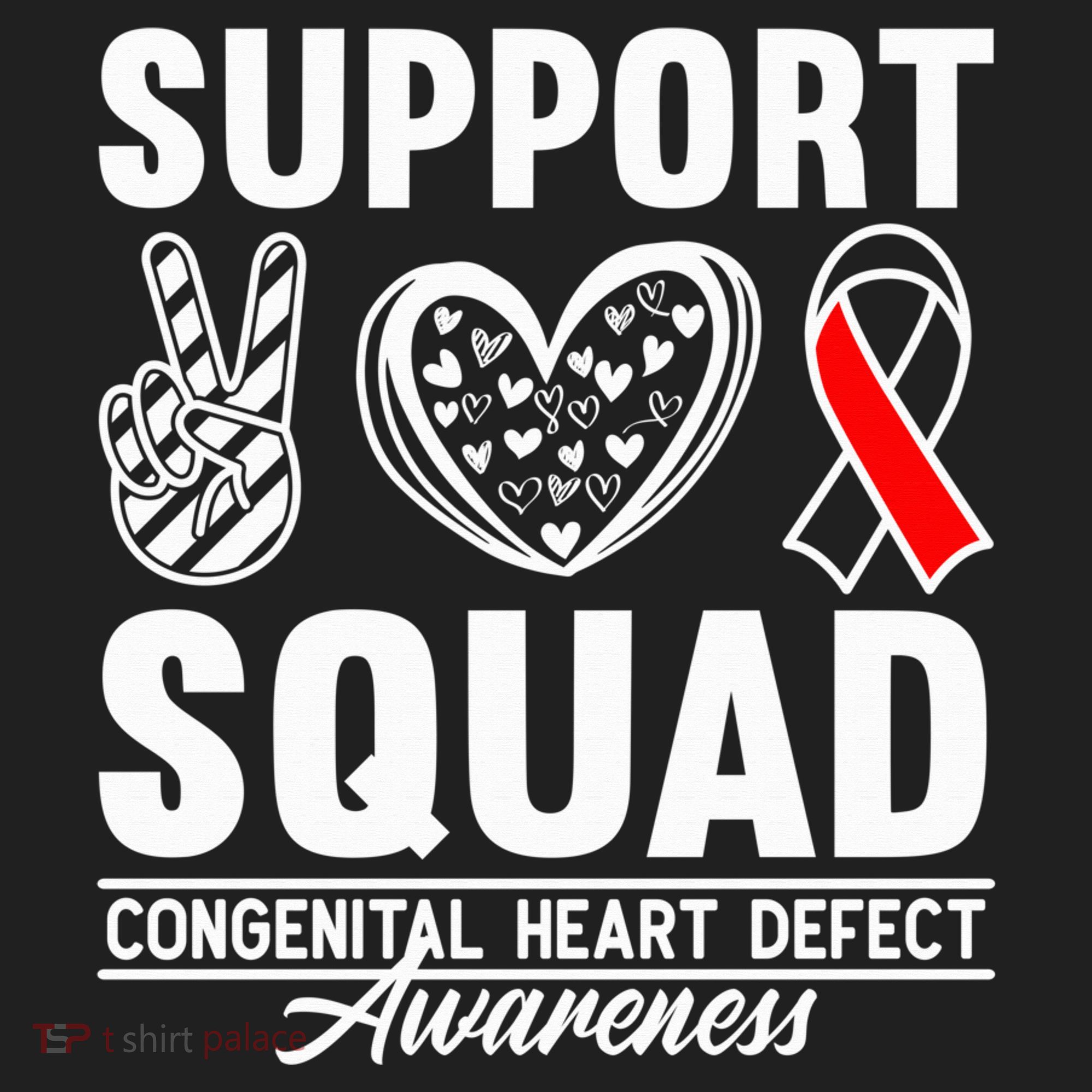 Support Awareness Squad I CHD Congenital Heart Defect Golf Towel