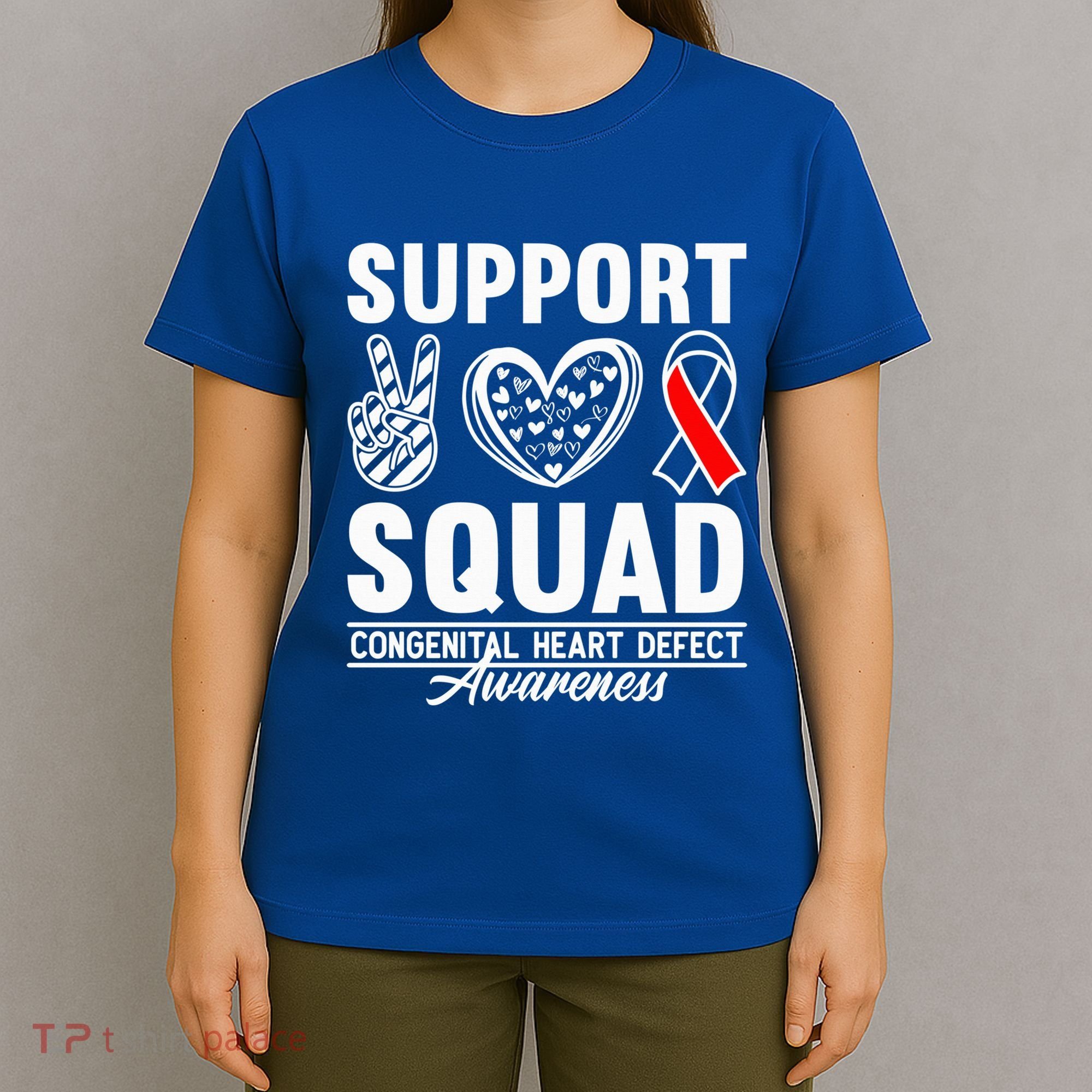 Support Awareness Squad I CHD Congenital Heart Defect T-Shirt