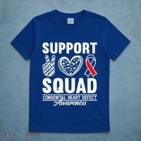 Support Awareness Squad I CHD Congenital Heart Defect T-Shirt thumb 5