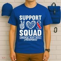 Support Awareness Squad I CHD Congenital Heart Defect T-Shirt thumb 6
