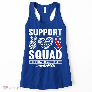 Support Awareness Squad I CHD Congenital Heart Defect Women's Tank Top