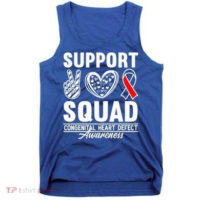 Support Awareness Squad I CHD Congenital Heart Defect Tank Top