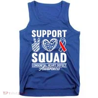 Support Awareness Squad I CHD Congenital Heart Defect Tank Top thumb 0