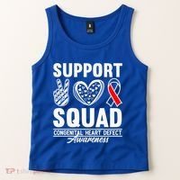 Support Awareness Squad I CHD Congenital Heart Defect Tank Top thumb 2