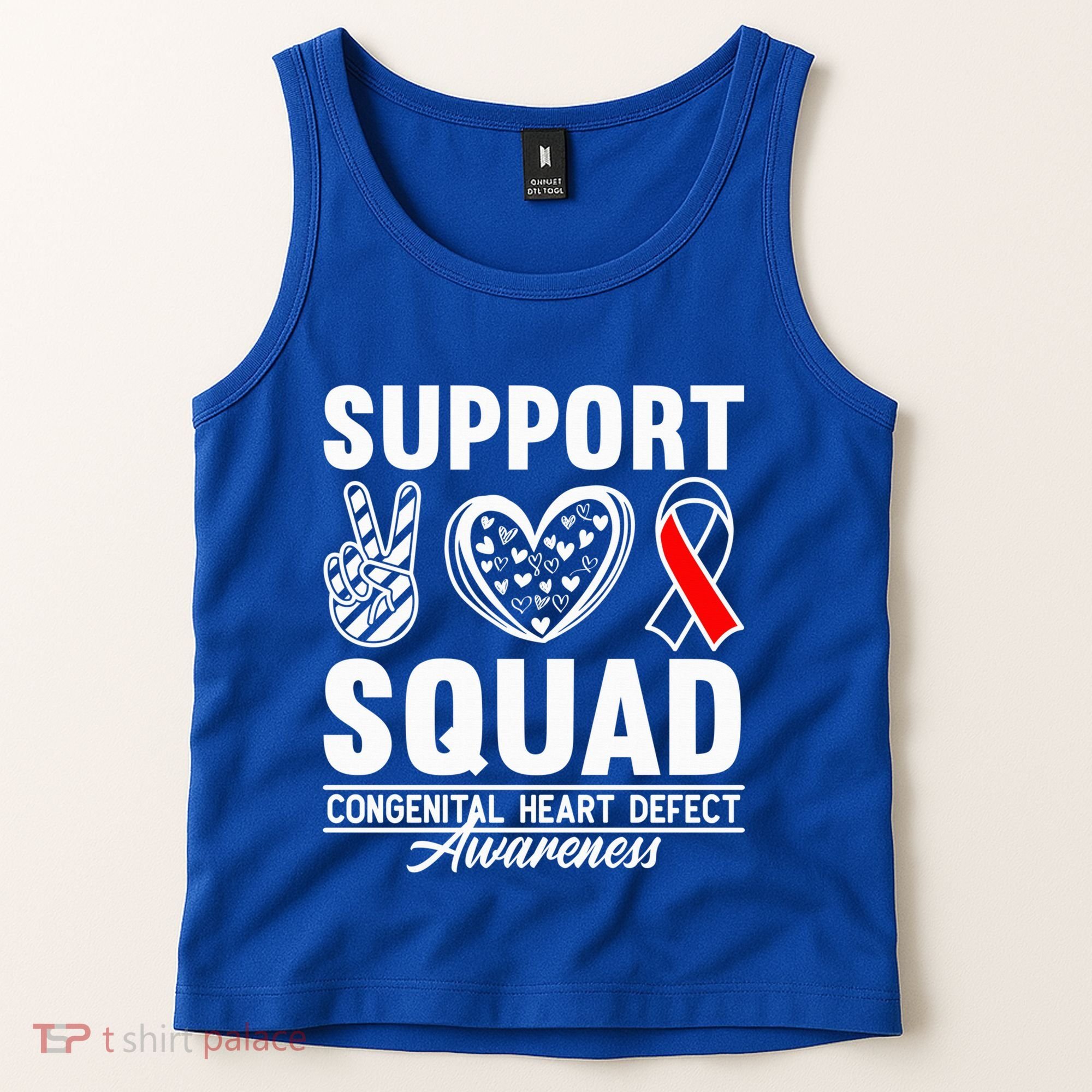 Support Awareness Squad I CHD Congenital Heart Defect Tank Top