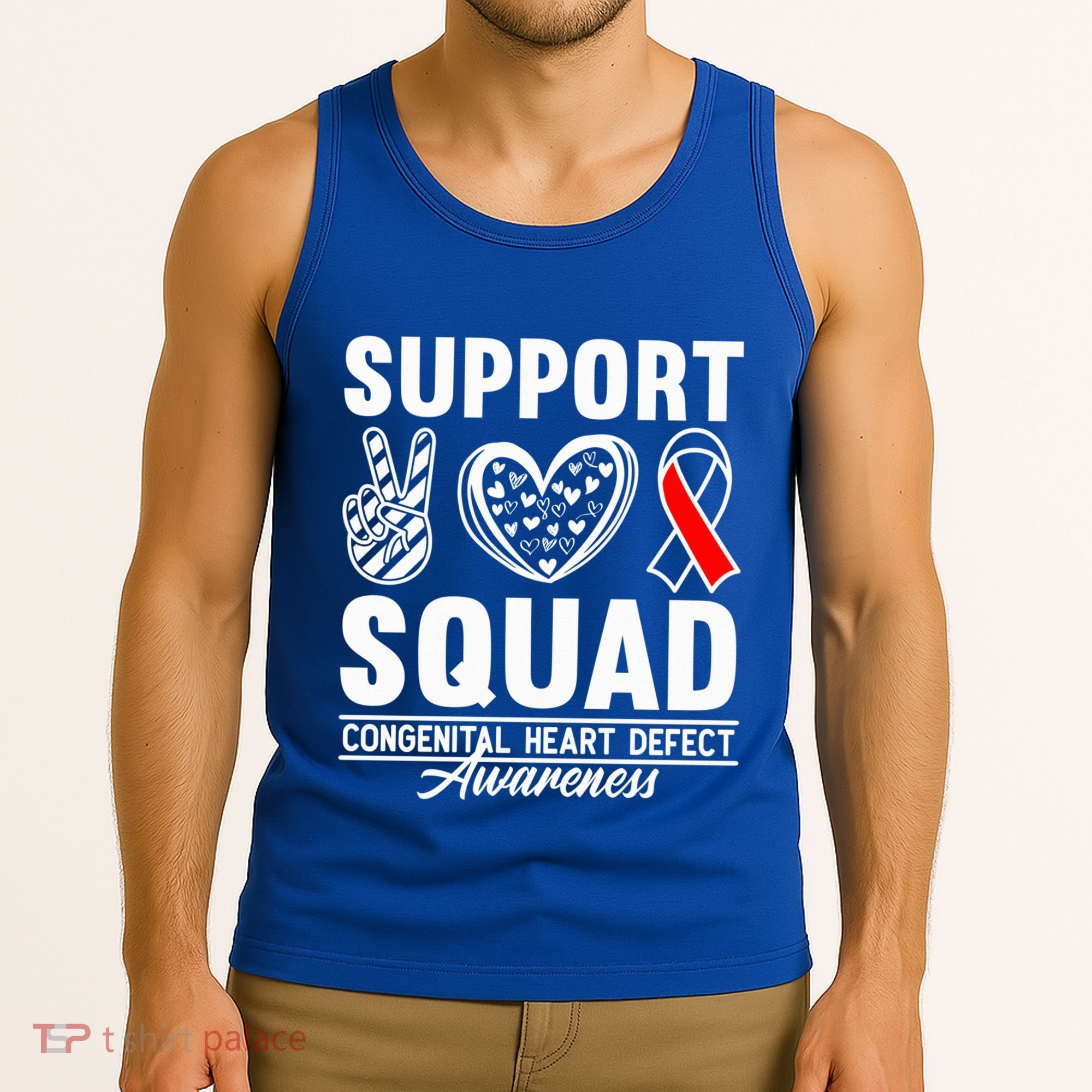 Support Awareness Squad I CHD Congenital Heart Defect Tank Top