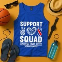 Support Awareness Squad I CHD Congenital Heart Defect Tank Top thumb 4