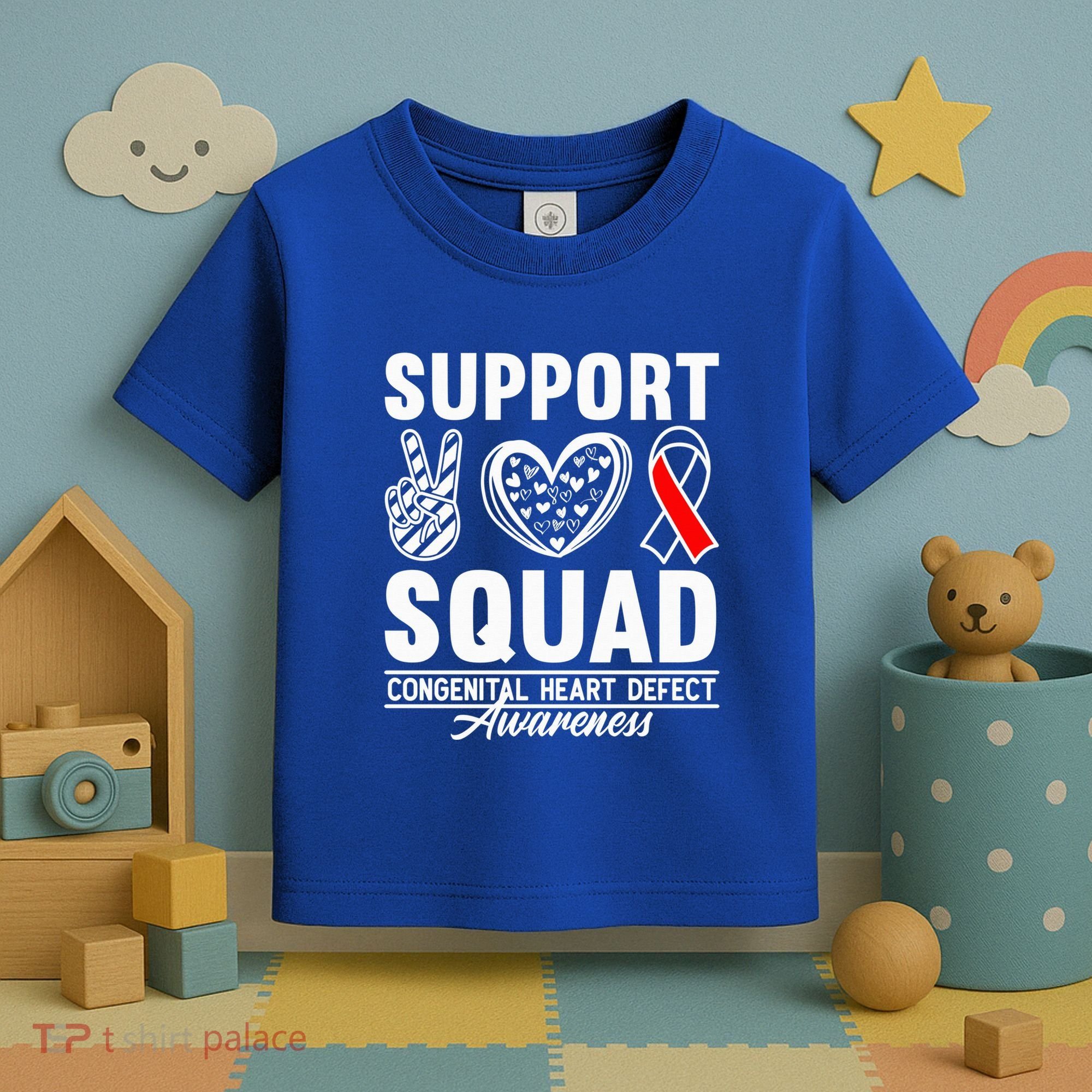 Support Awareness Squad I CHD Congenital Heart Defect Toddler T-Shirt